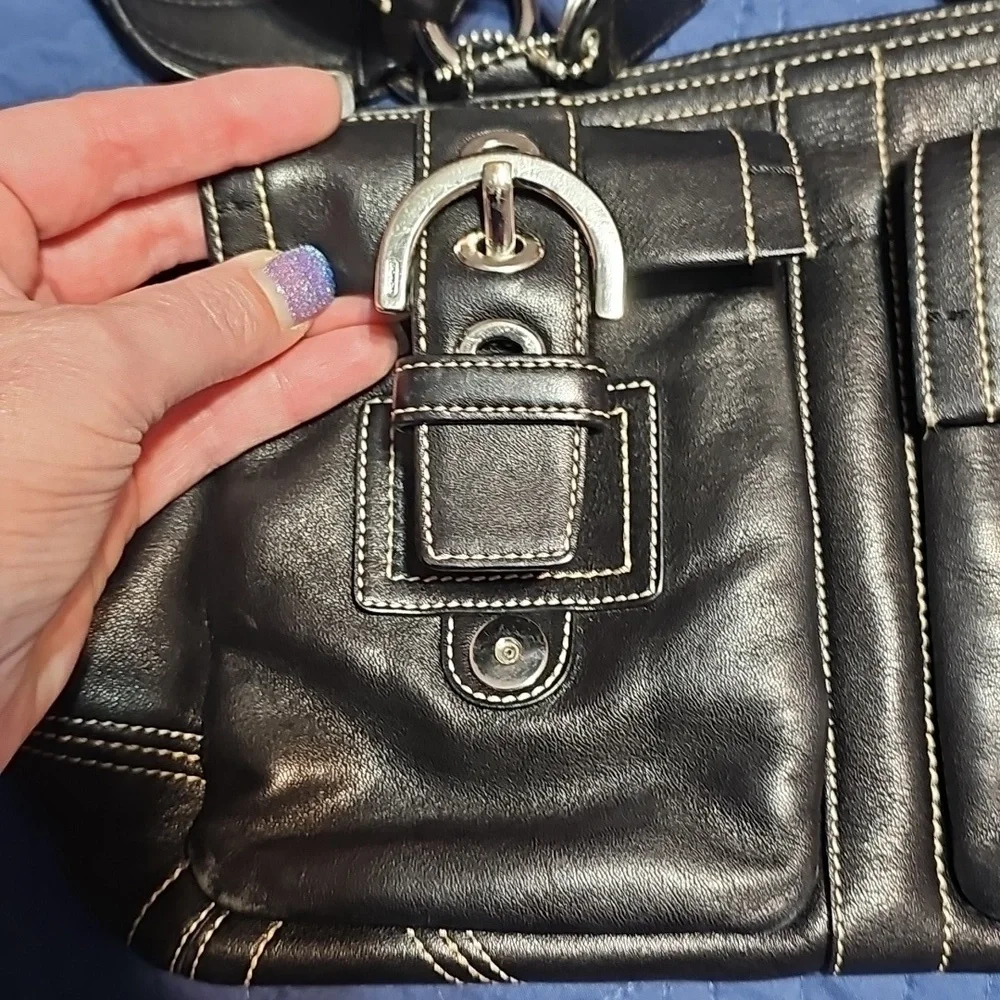 Coach Vintage Soho Black and Silver Shoulder Bag Amazing Condition With COA - Picture 6 of 8